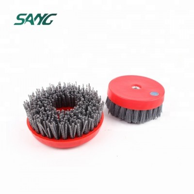 4inch snail lock abrasive Tools Diamond antique leather Brush for grinding stone surface